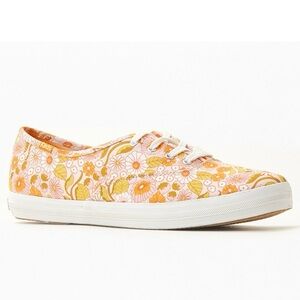 Keds Floral Canvas Sneakers in Pink and Orange